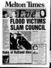 Melton Mowbray Times and Vale of Belvoir Gazette Thursday 07 January 1999 Page 1