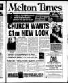 Melton Mowbray Times and Vale of Belvoir Gazette Thursday 20 January 2000 Page 1