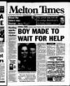 Melton Mowbray Times and Vale of Belvoir Gazette Thursday 09 March 2000 Page 1