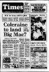 Coleraine Times Wednesday 25 July 1990 Page 1