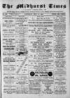 Midhurst and Petworth Observer Saturday 13 July 1889 Page 1