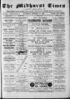 Midhurst and Petworth Observer Saturday 12 October 1889 Page 1