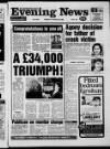 Scarborough Evening News Monday 15 February 1988 Page 1