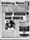 Scarborough Evening News Monday 02 November 1992 Page 1