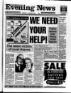 Scarborough Evening News Monday 11 January 1993 Page 1