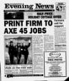 Scarborough Evening News Monday 22 May 2000 Page 1
