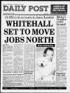 Liverpool Daily Post Friday 10 February 1989 Page 1