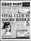 Liverpool Daily Post Friday 06 September 1991 Page 1