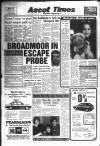 Ascot Times Thursday 05 November 1987 Page 1